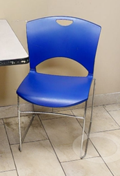 [#B4-6] Blue cafe chair