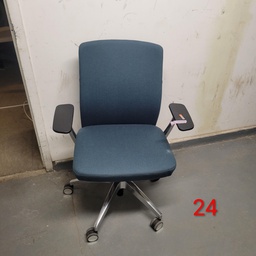 [#B13-24] Teal Fabric Task Chair