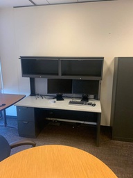 [#E3-11] Straight desk w/hutch