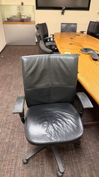 [#B5-64] Black leather conference chair