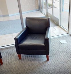 [#B12-6] Black lounge chair
