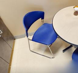 [#B4-8] Blue Cafe chair