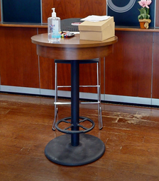 [#C4-17] Standing round lab table