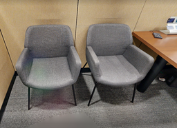 [#B8-5] Grey guest chair