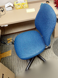 [#B12-12] Blue task chair no arms