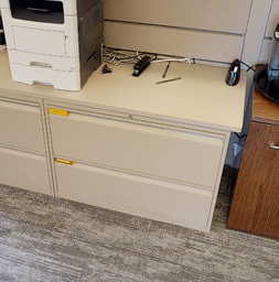 [#D6-10] filing cabinet - 2 drawers, white