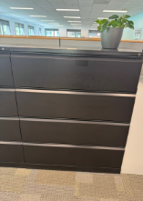 [#D10-10] 4 DRAWER BLACK FILE