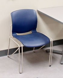 [#B5-7] Blue cafe chair