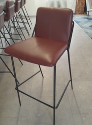 [#B1-1] Maroon faux padded bar stool