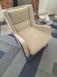[#B9-3] Grey fabric armchair