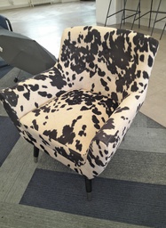 [#B9-5] Leopard skin design fabric armchair