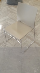 [#B4-28] Stackable meeting chair (Beige)