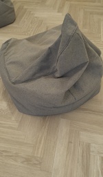 [#B11-30] Grey fabric bean bag