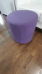 [#B11-58] Purple fabric soft round fabric pouffe seat