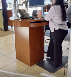 [#E3-4] 1 ped standing front desk
