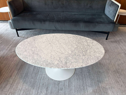 [#C3-1203] marble oval coffee table 