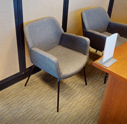 [#B8-6] Grey guest chair