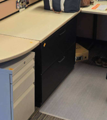 [#D6-5] 2 Drawer Black File Cabinet