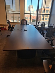 [#C7-24] 2 Piece conference table wood