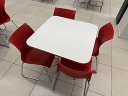 [#C2-6] White SquareBreakroom Table