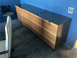 [#D5-50] Conference room, credenza — four door doors with one garbage drawer