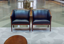 [#B12-3] Black round lounge chair