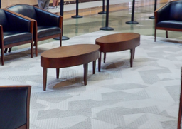 [#C3-6] Oval coffee table, wood