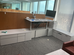 [#D19-2] 79" × 24" × 22" Private office return storage with BF, shredder box and trash, RH