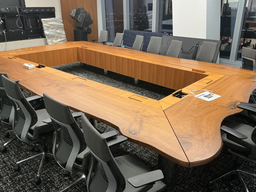[#C7-38] Boardroom table with open area in the middle, six pieces