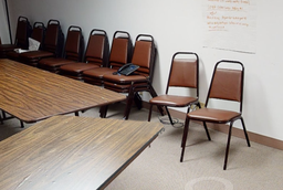 [#B4-8] Brown cafe chair (stacking)