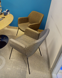 [#B8-3] Grey guest chair