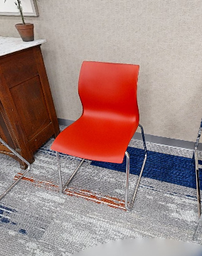[#B4-7] Café Chair - Red 
