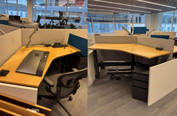 [#A0] PODS OF 3: Steelcase 120 Degree Workstations (Height Adjustable)