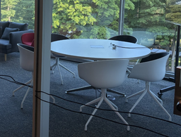 [#B8-7] Blue tub chairs