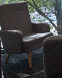 [#B12-8] Grey wingback chairs