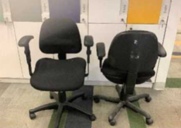 [#B13-3] Lamex Office Chair
Black fabric backrest &amp; seatrest
Adjustable arms
5-star base on castors
