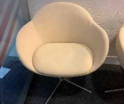 [#B12-8] AC Forster Armchair
Beige fabric upholstery
5-Star chromed base on castors