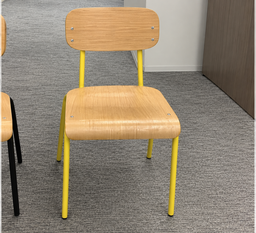 [#B4-14] AC Forster Stackable Chair
Plywood seat and back
Yellow metal seat frame