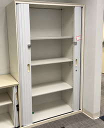 [#D21-26] Tall Roller Shutter Door Cabinet
Adjustable shelves x3
White steel finish
