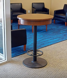[#C4-13] Standing round lab table