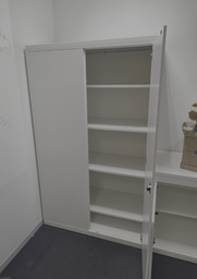 [#D20-6] White Storage Cabinets