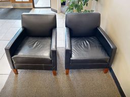 [#B12-5] Black lounge chair
