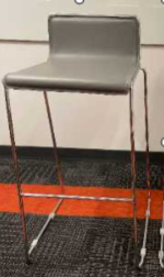 [#B1-7] AC Forster High Chair
Grey vinyl upholstery
Metal wired frame