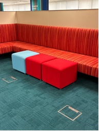 [#B11-14] Pouf
Red fabric upholstery