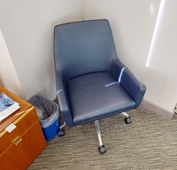 [#B5-5] Blue conference chair