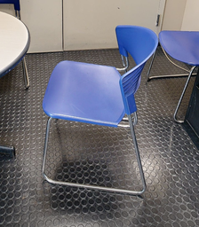 [#B4-8] Blue Cafe chair
