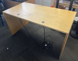 [#E2-pic_110] Wooden table w/outlets