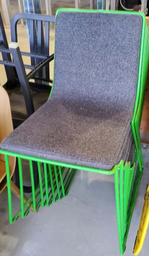 [#B4-6] Grey &amp; Neon Green Dining Chair