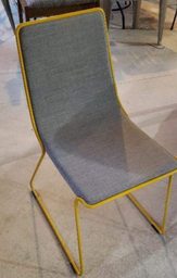 [#B4-7] Grey &amp; Yellow Dining Chair