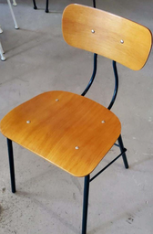 [#B4-10] Wood &amp; Blue Chair